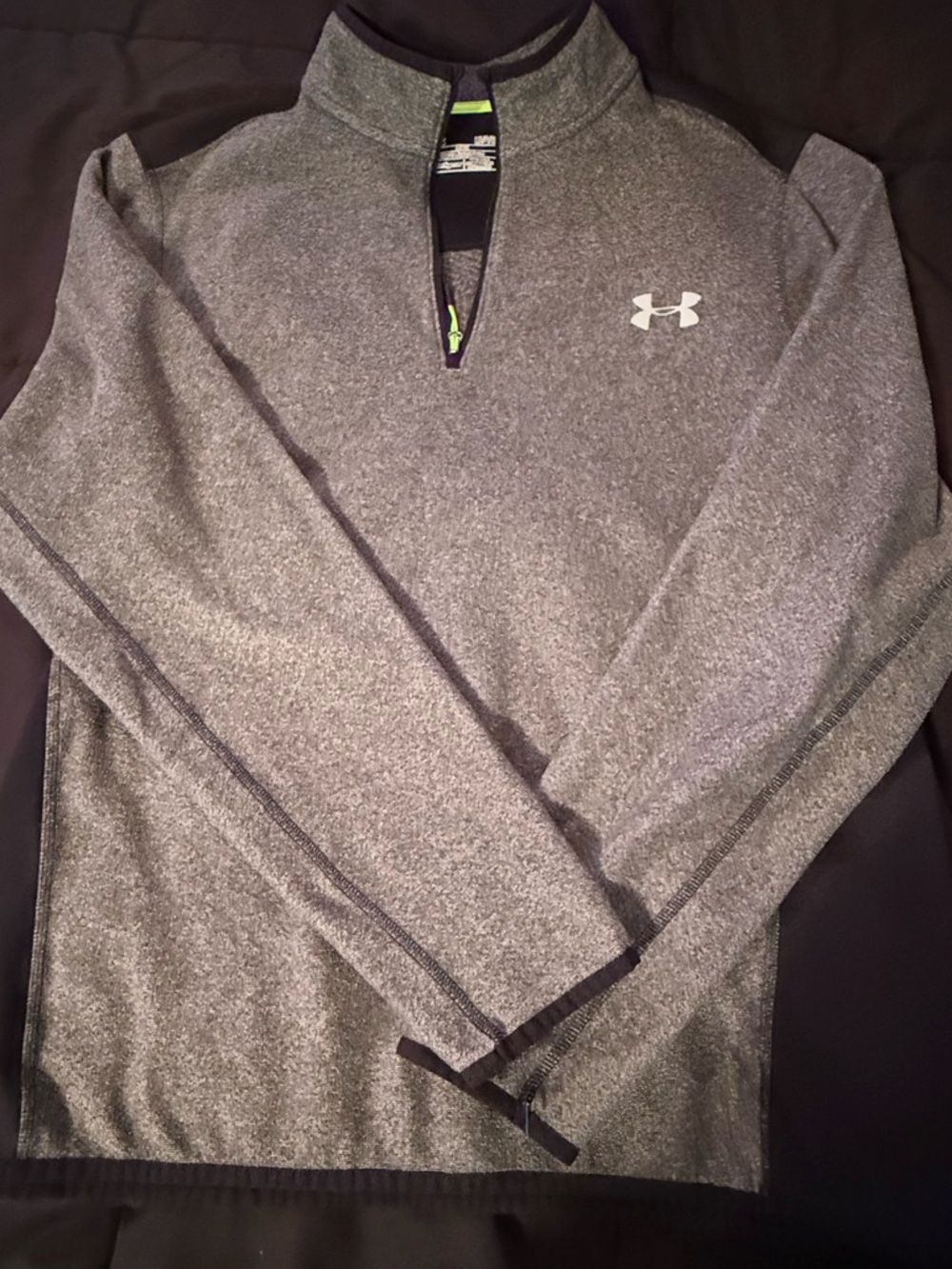 Under Armour Heather Gray Athletic Pullover with White Logo